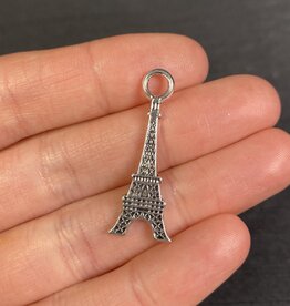 Eiffel Tower Charm Antique Silver 32mm x 12mm 5 Pack