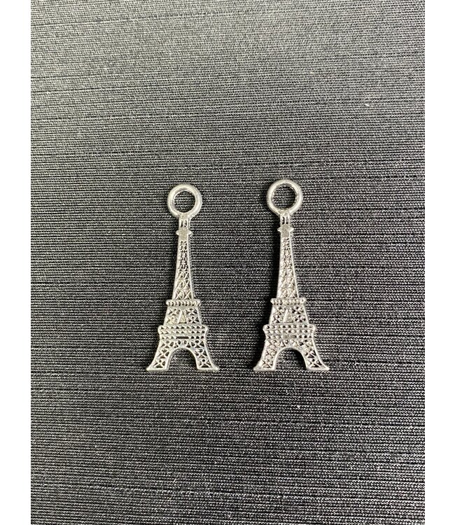 Eiffel Tower Charm Antique Silver 32mm x 12mm 5 Pack