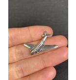 Airplane Charm Antique Silver 30mm x 25.5mm 5 Pack