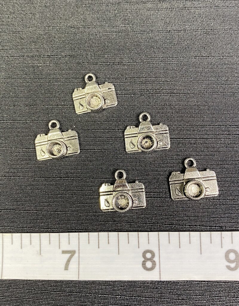 Camera Charm Antique Silver 15mm x 14.5mm 5 Pack *disc*