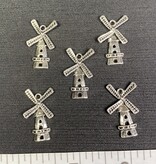 Windmill Charm Antique Silver 28mm x 16mm 5 Pack *disc.*