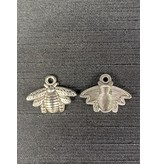 Bee Charm Antique Silver 21.5mm x 16mm 5 Pack