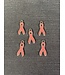 Breast Cancer Ribbon Charm Pink Enamel 19mm x 8.5mm 5 Pack *disc.*