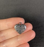 Heart with Dream Charm  Antique Silver 16mm x 16.5mm 5 Pack