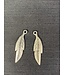 Feather Charm Antique Silver 34mm x 9mm 5 Pack *disc*
