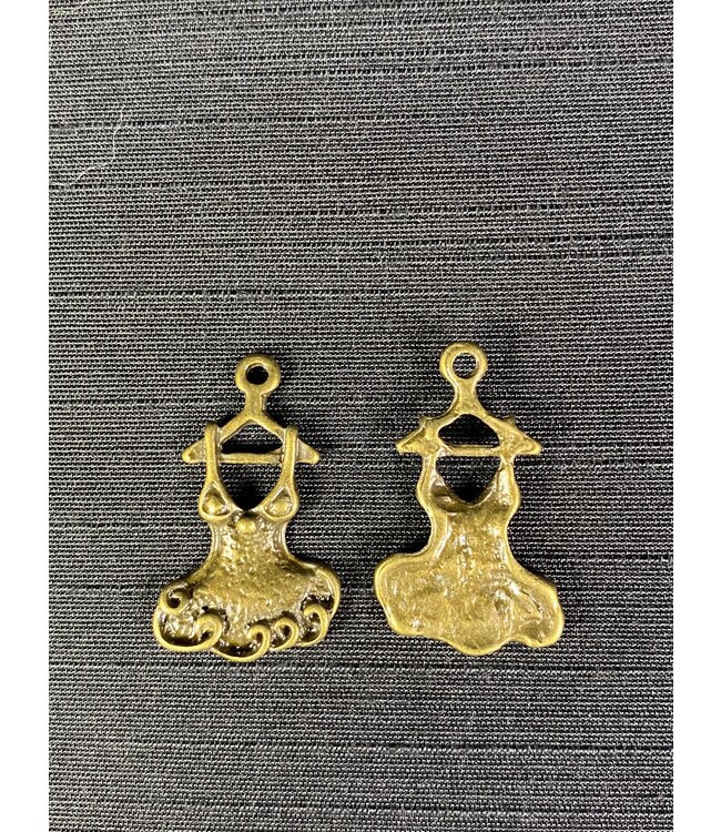 Tutu Charm Antique Bronze 27.5mm x 17mm 5 Pack *disc.*