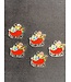 Santa Sleigh Charm #1 Red Enamel 20mm x 22mm 5 Pack *disc.*