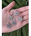 Snowflake Charm #7 Antique Silver 22mm x 18mm 5 Pack *disc.*