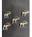 Moose Charm Antique Silver 22mm x 22mm 5 Pack *disc*