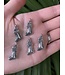 Christmas Stocking Charm #4 Antique Silver 22mm x 11mm 5 Pack *disc.*