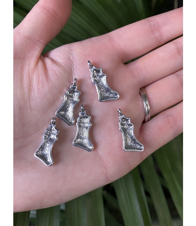 Christmas Stocking Charm #4 Antique Silver 22mm x 11mm 5 Pack *disc.*