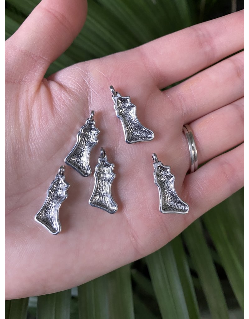 Christmas Stocking Charm #4 Antique Silver 22mm x 11mm 5 Pack