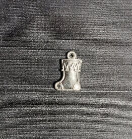 Christmas Stocking Charm #3 Antique Silver 17mm x 11mm 5 Pack *disc.*