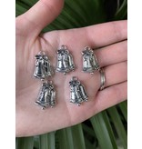 Christmas Bells Charm #1 Antique Silver 22mm x 16mm 5 Pack