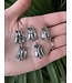 Christmas Bells Charm #1 Antique Silver 22mm x 16mm 5 Pack *disc.*