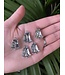 Christmas Bells Charm #1 Antique Silver 22mm x 16mm 5 Pack *disc.*