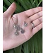 Snowflake Charm #1 Antique Silver 15mm x 12mm 5 Pack *disc.*