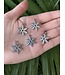 Snowflake Charm #6 Antique Silver 22mm x 19mm 5 Pack *disc.*