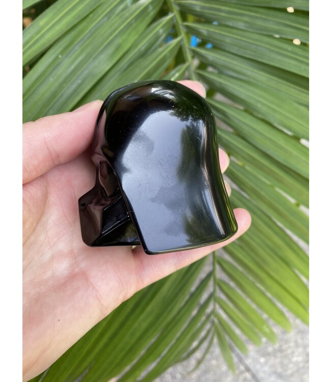 Black Obsidian Large Darth Vader Head, Darth Vader Carving