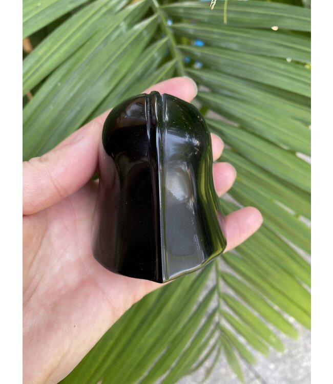 Black Obsidian Large Darth Vader Head, Darth Vader Carving