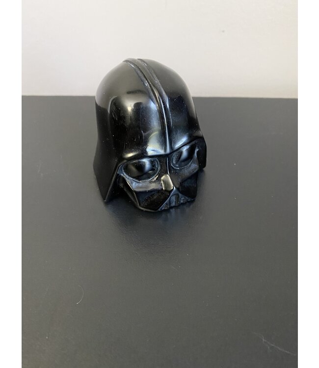 Black Obsidian Large Darth Vader Head, Darth Vader Carving