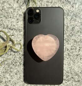 Rose Quartz Heart Phone Grip