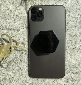 Black Obsidian Hexagon Phone Grip