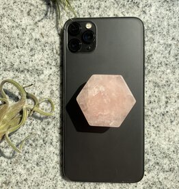 Rose Quartz Hexagon Phone Grip