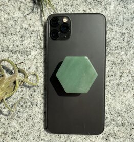 Green Aventurine Hexagon Phone Grip