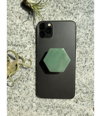 Green Aventurine Hexagon Phone Grip