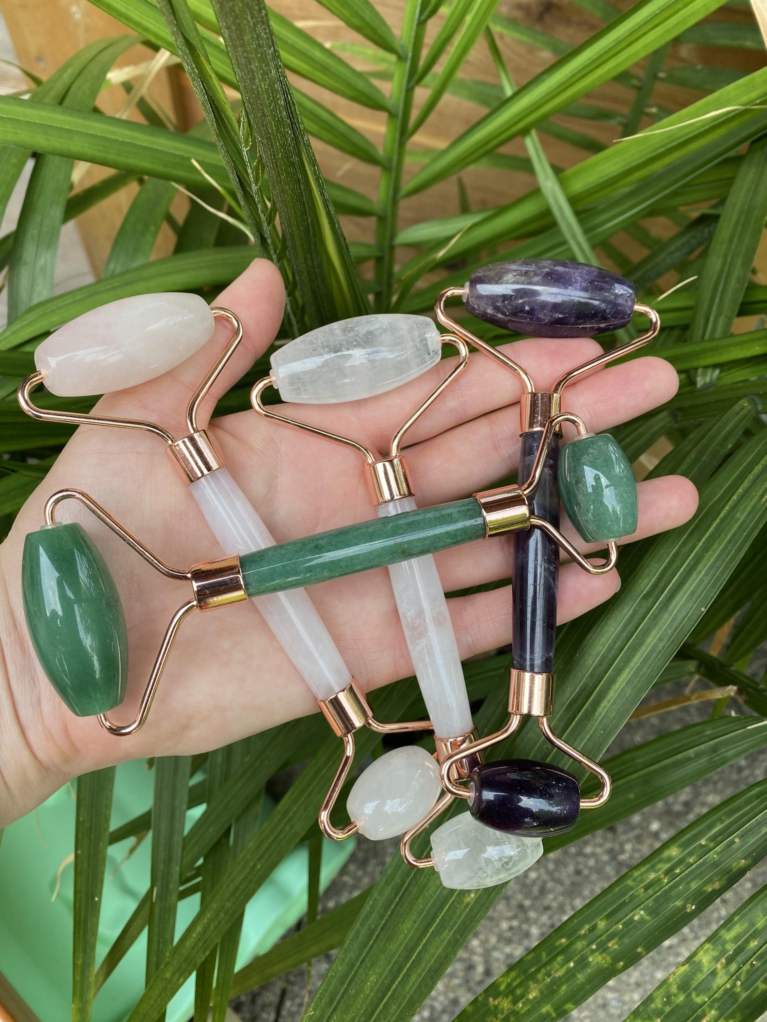 Facial Roller Crystal Facial Massager 5 Types The Raw Rock Shop Inc