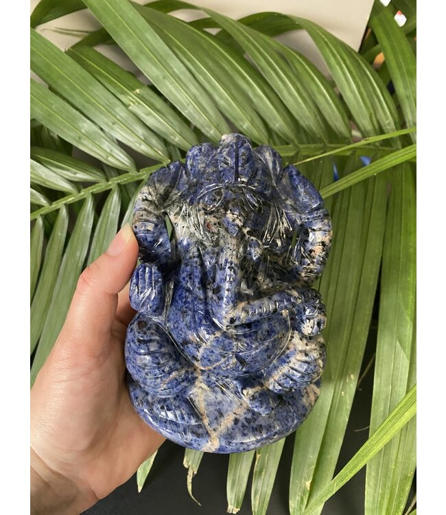 Sodalite Ganesha Carving #3, 1034gr, *disc.*