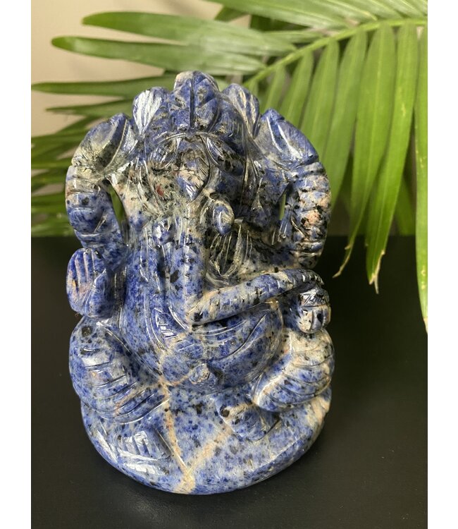 Sodalite Ganesha Carving #3, 1034gr, *disc.*