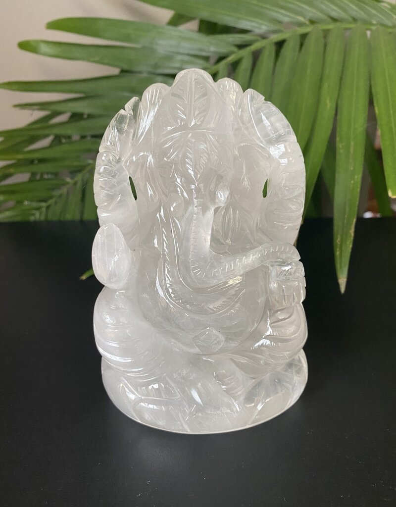 Clear Quartz Ganesha Carving #4, 1044gr, *disc.*