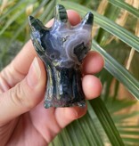 Small Moss Agate Dragon Head Carving *disc.*
