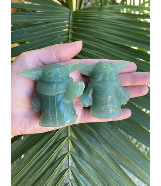 Green Aventurine Yoda Carving, 2 styles available