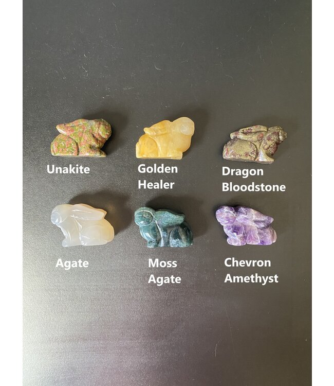 2" Rabbit Carving, 15 Types