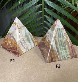 Green Banded Calcite (Green Onyx) Pyramids, F1 [1000gr-1024gr] *disc.*