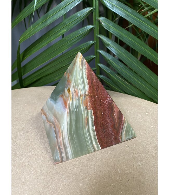 Green Banded Calcite (Green Onyx) Pyramids, G1 [1025gr-1049gr] *disc.*