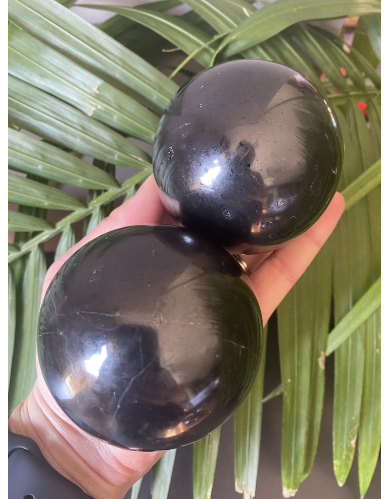 Black Tourmaline Sphere, 70-74mm *disc.*