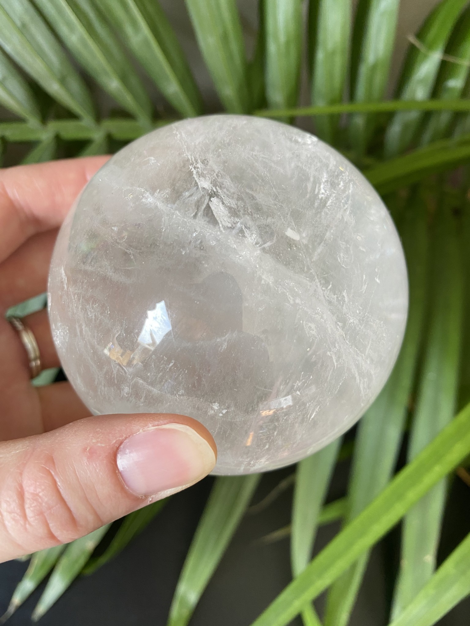 Clear Quartz Sphere, 8084mm The Raw Rock Shop Inc.