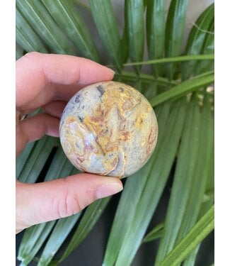 Crazy Lace Agate Sphere, 55-59mm