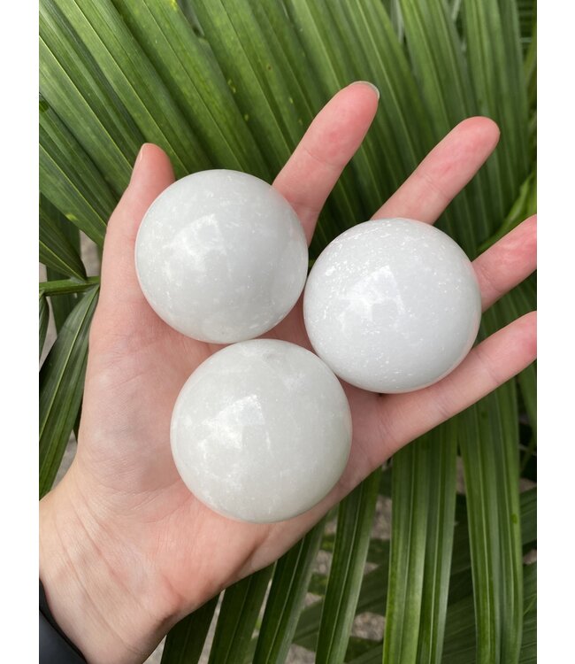 White Jade Sphere, 50-54mm