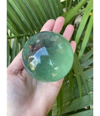 Green Fluorite Sphere, 70-74mm