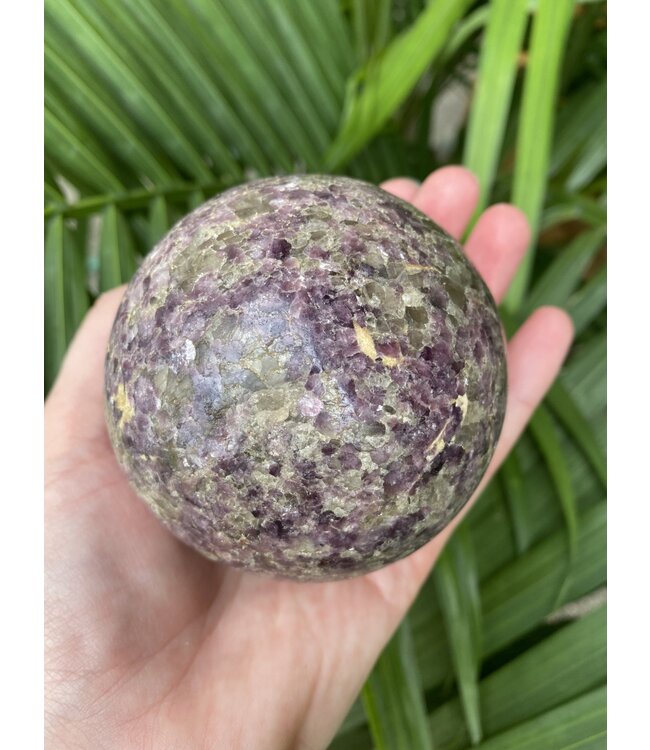 Lepidolite Sphere, 75-79mm