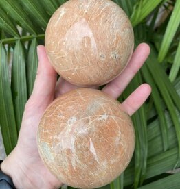 Peach Moonstone Sphere, 75-79mm