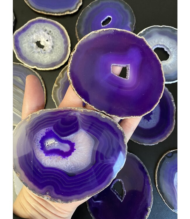 Agate Slice Size #3 Purple
