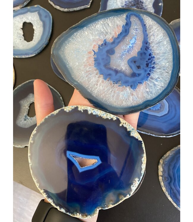 Agate Slice Size #4 Blue