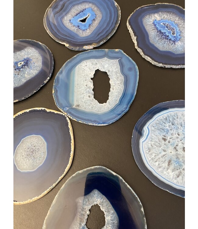 Agate Slice Size #4 Blue