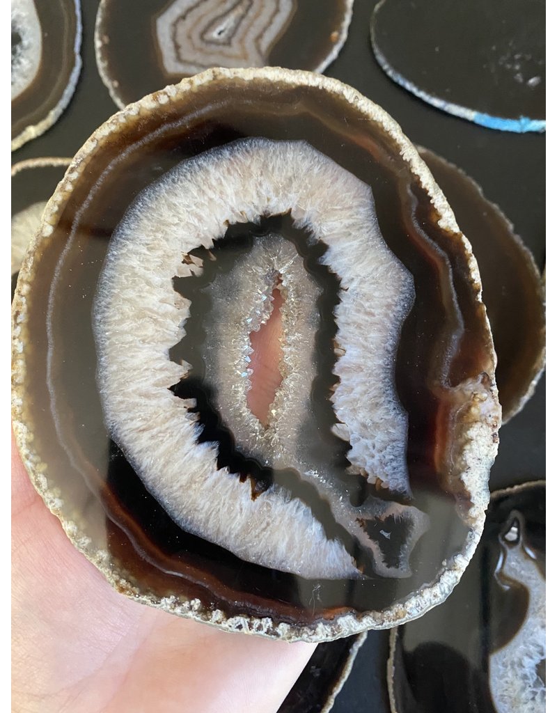 Black shop agate slices